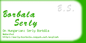 borbala serly business card